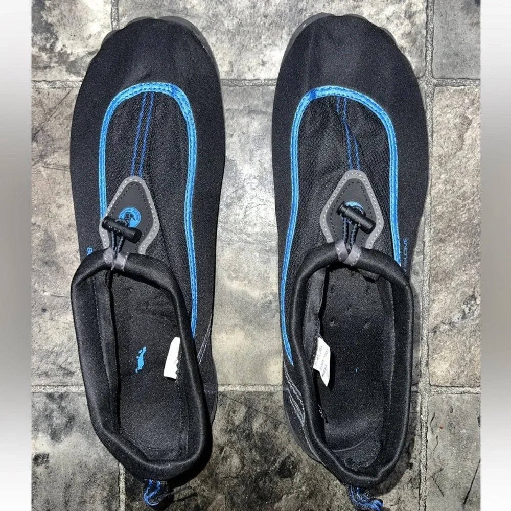 Body Glove Riverbreaker Black/Blue Men's Size 12 Water Shoes Socks EUC